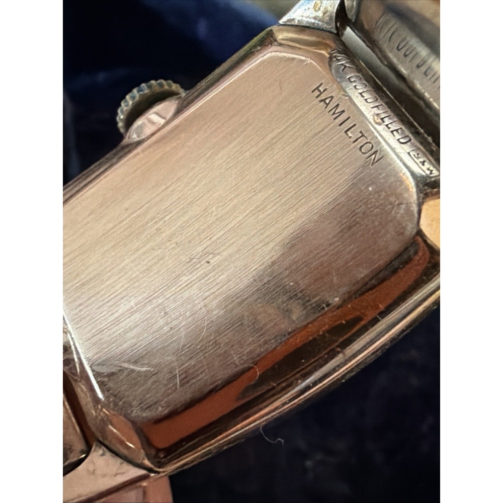 Vintage Hamilton Grover Watch 14k Gold Filled Original Case Runs Great - Picture 8 of 8